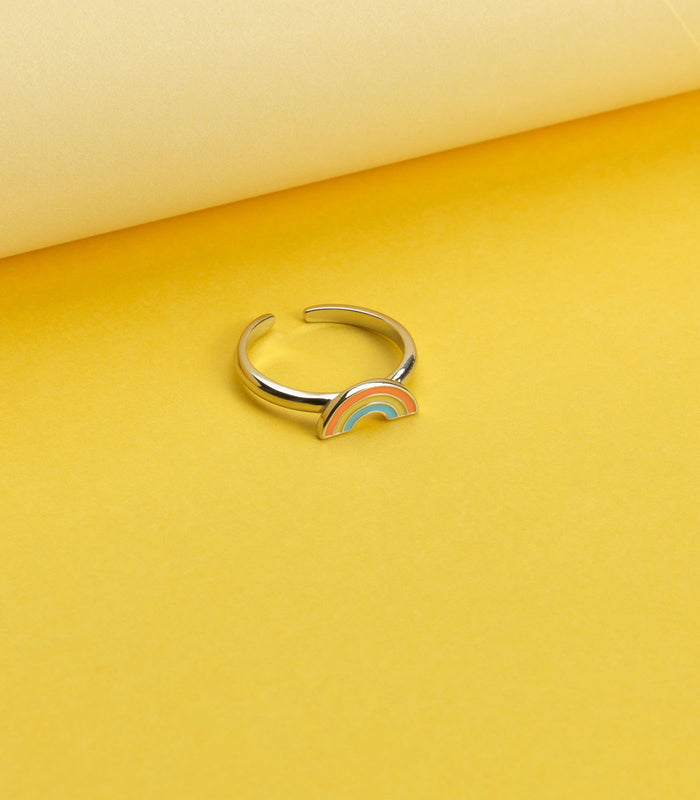 Rainbow Finger Ring (Silver)