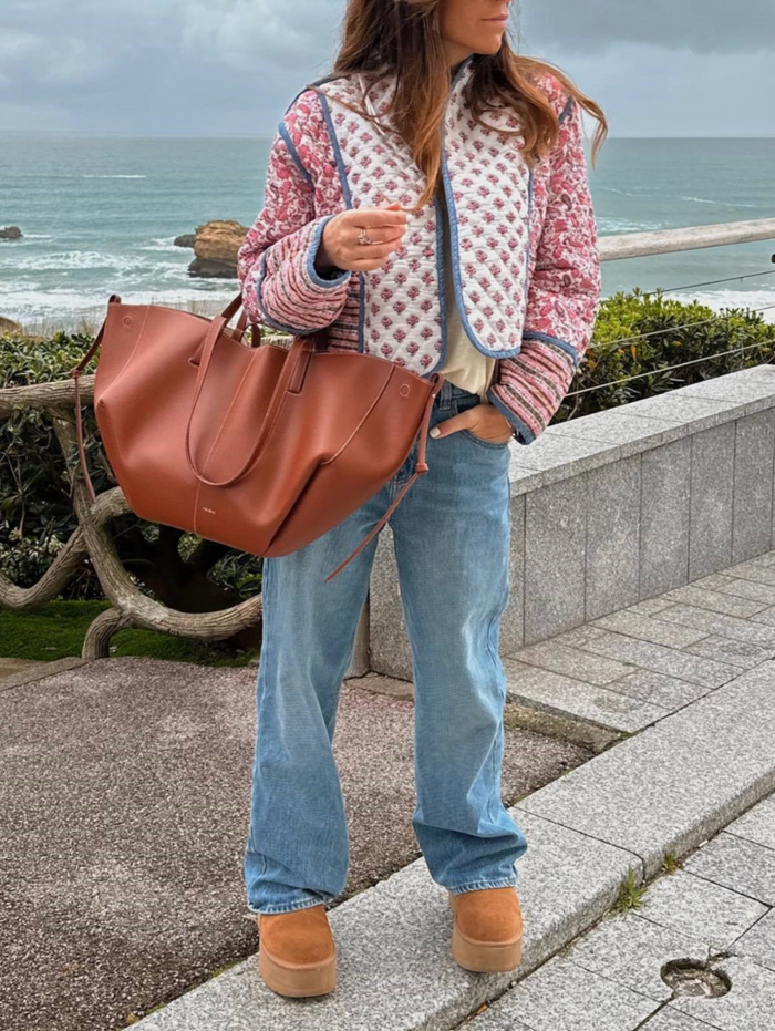 Reversible floral Quilted Jacket