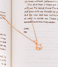 Rose Gold Crystal Core Necklace (Silver)