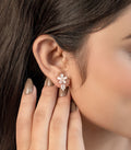 Rose Gold Crystal Flower Tops (Silver)