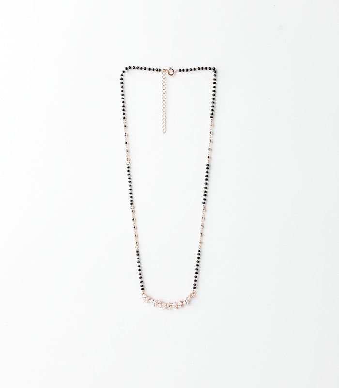 Rose Gold Crystal Stream Mangalsutra (Silver)