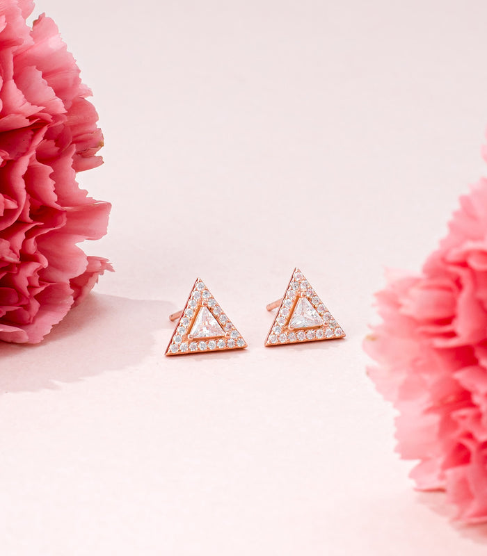 Rose Gold Triangle Tops (Silver)