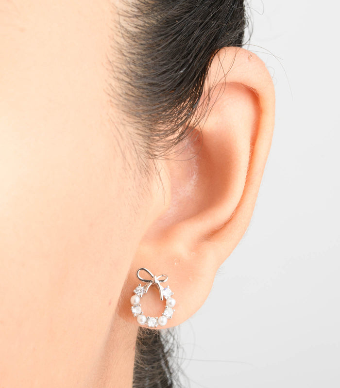 Round With Ribbon Tops (Silver)
