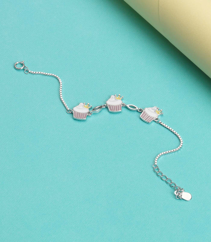 Royal Cupcake Bracelet (Silver)