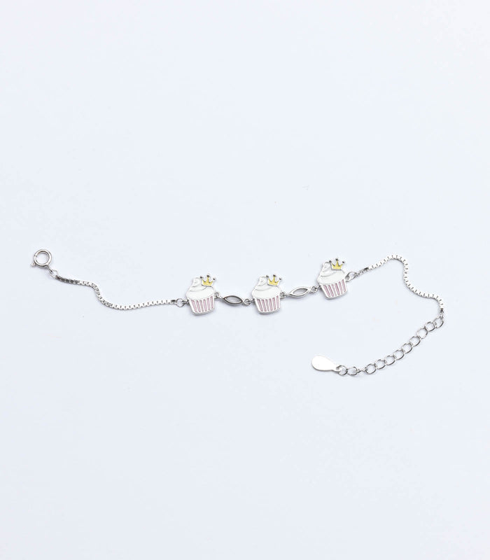 Royal Cupcake Bracelet (Silver)