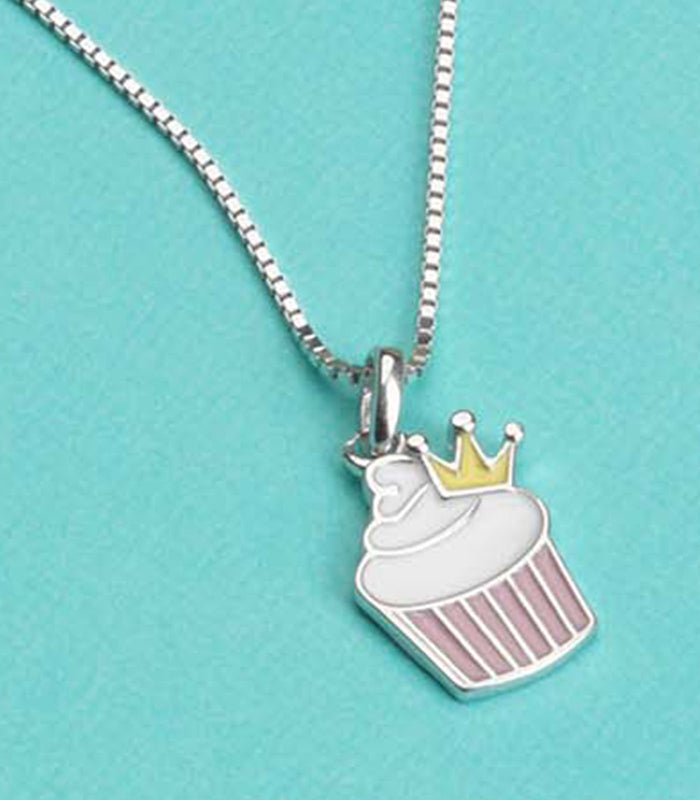 Royal Cupcake Necklace (Silver)