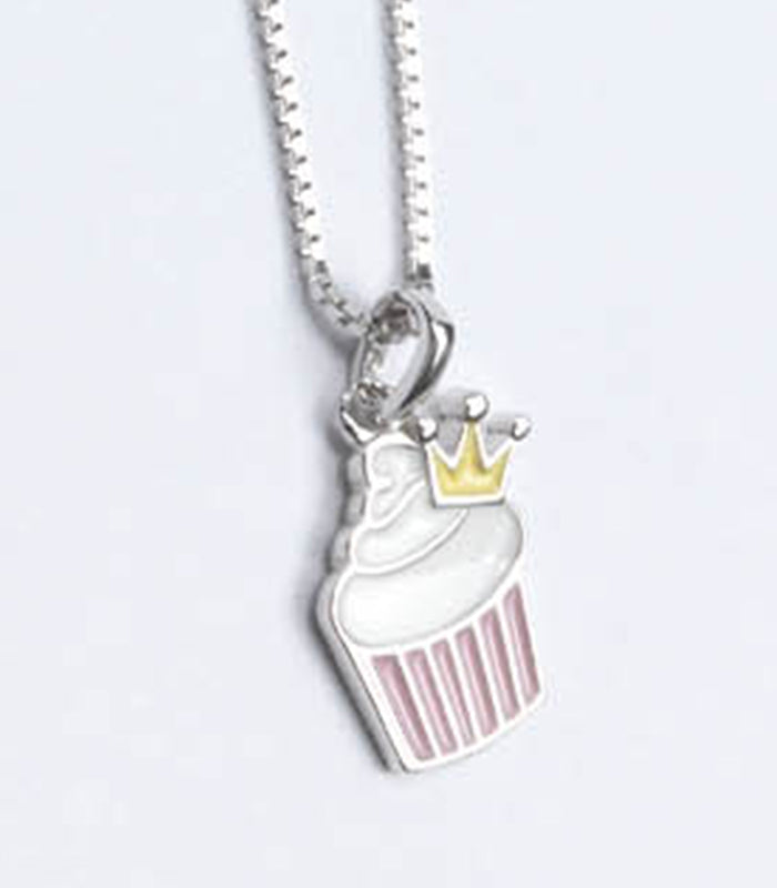 Royal Cupcake Necklace (Silver)