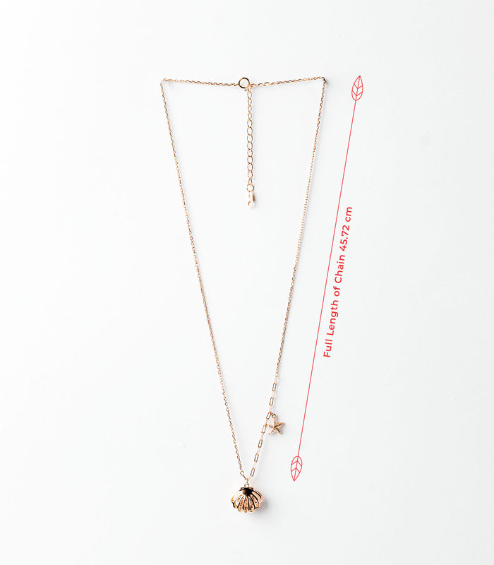 Seashell Shaped Necklace (Silver)