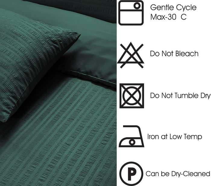 Seersucker Duvet Cover Set 3 Pcs