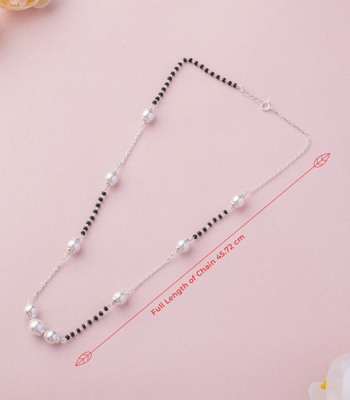 Series Of Pearls Mangalsutra (Silver)