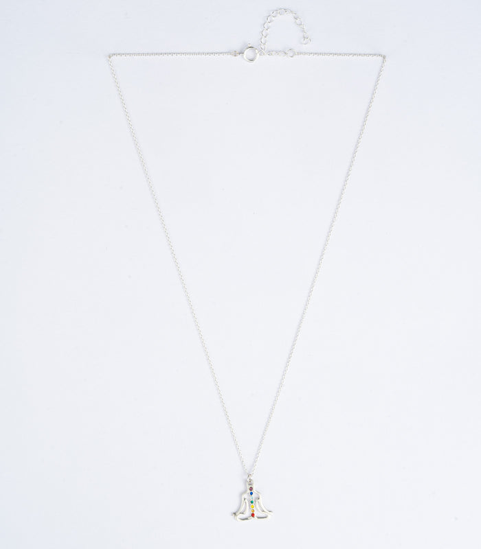 Seven Yog Chakras Necklace (Silver)