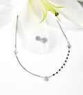 Shining Chakra Mangalsutra Set (Silver)