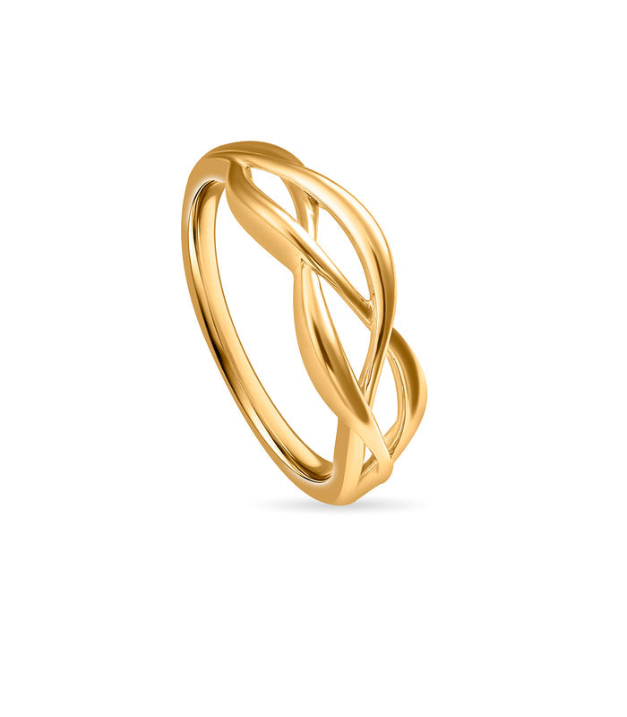 Shining Mesh Gold Finger Ring