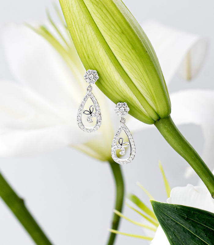Shining Petal Drop Tops (Silver)