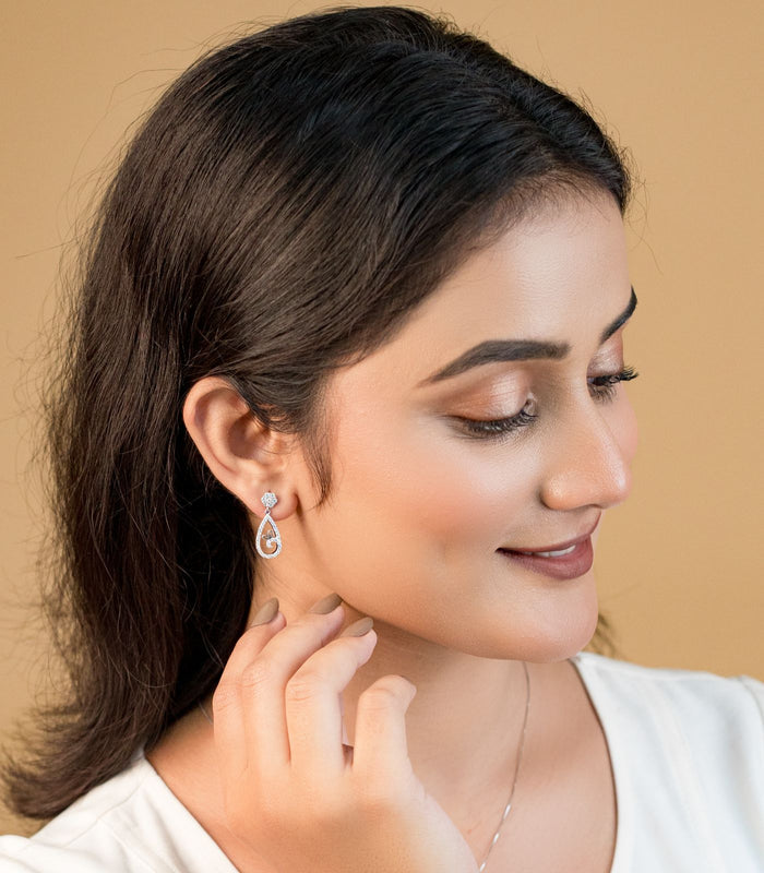 Shining Petal Drop Tops (Silver)