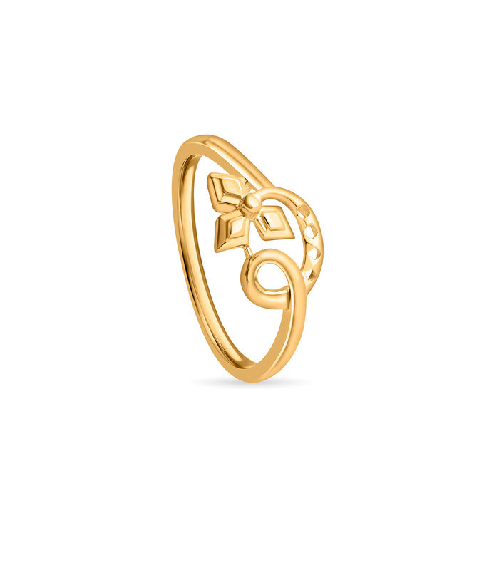 Shining Petal Gold Finger Ring