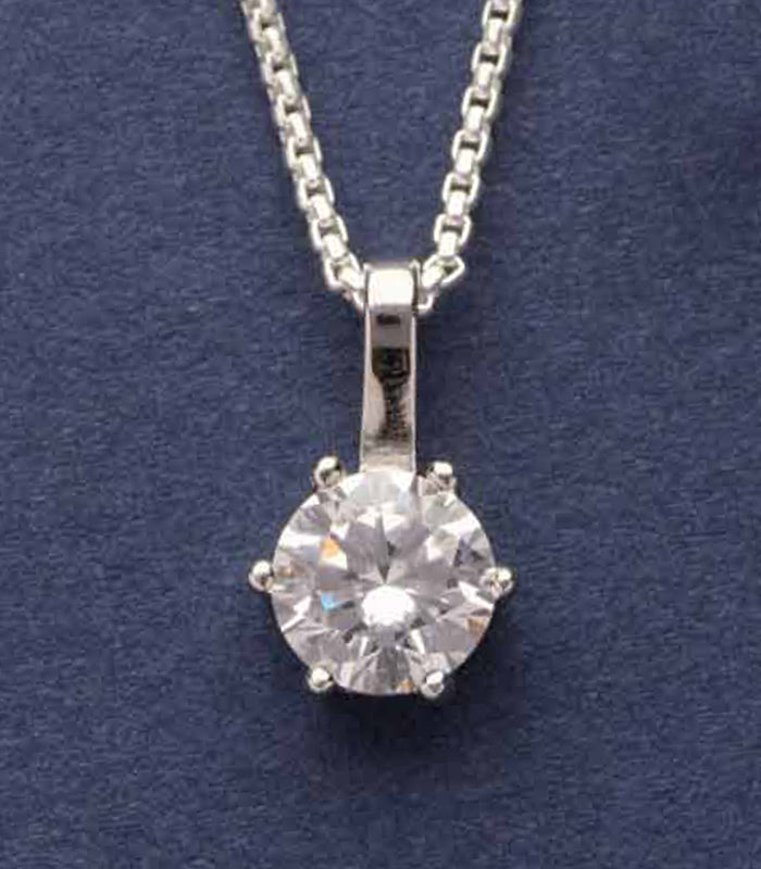 Shining Silver Sphere Necklace Set (Silver)