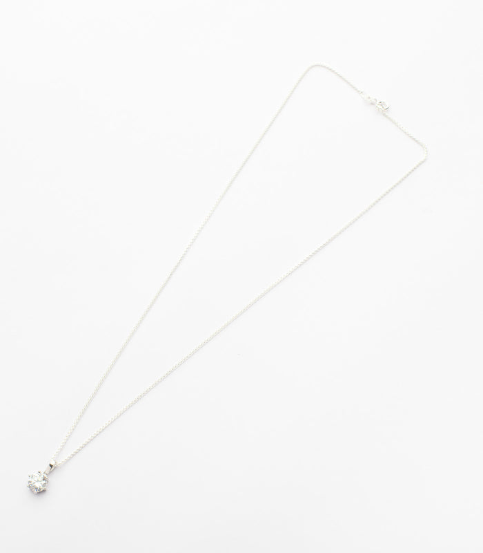 Shining Silver Sphere Necklace Set (Silver)
