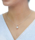 Shining Single Pearl Necklace (Silver)