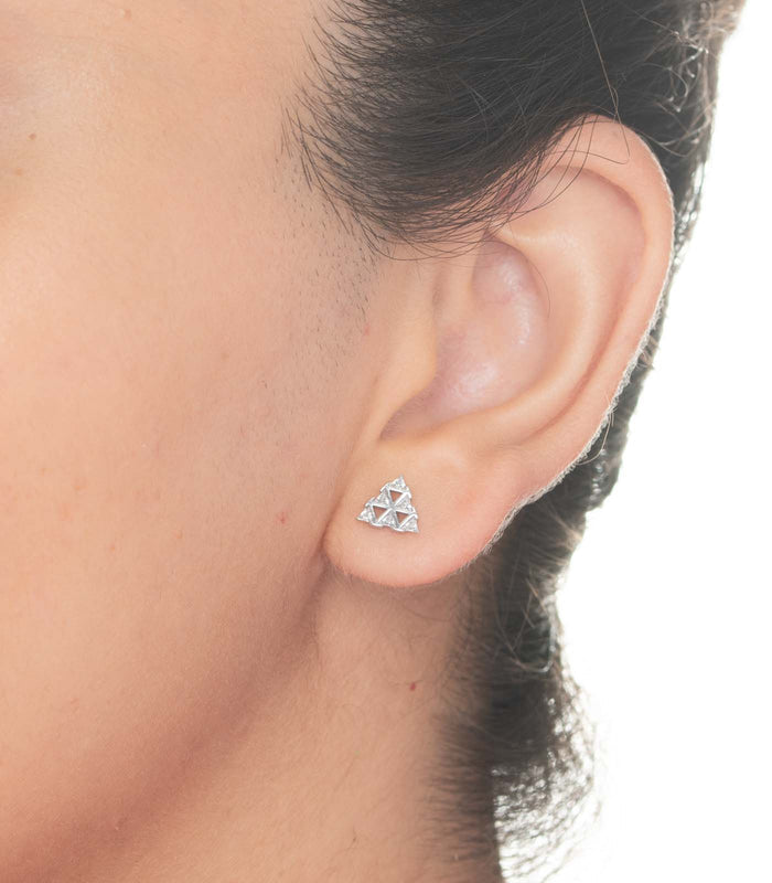 Shining Stones Triangle Tops (Silver)