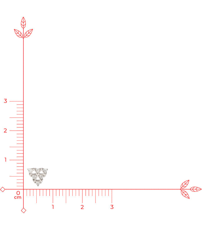 Shining Stones Triangle Tops (Silver)