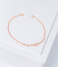 Shiny Crystal Motifs Bracelet (Silver)