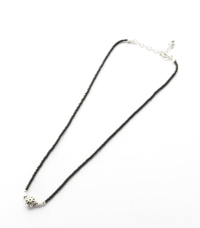 Shiny Floral Antique Mangalsutra (Silver)