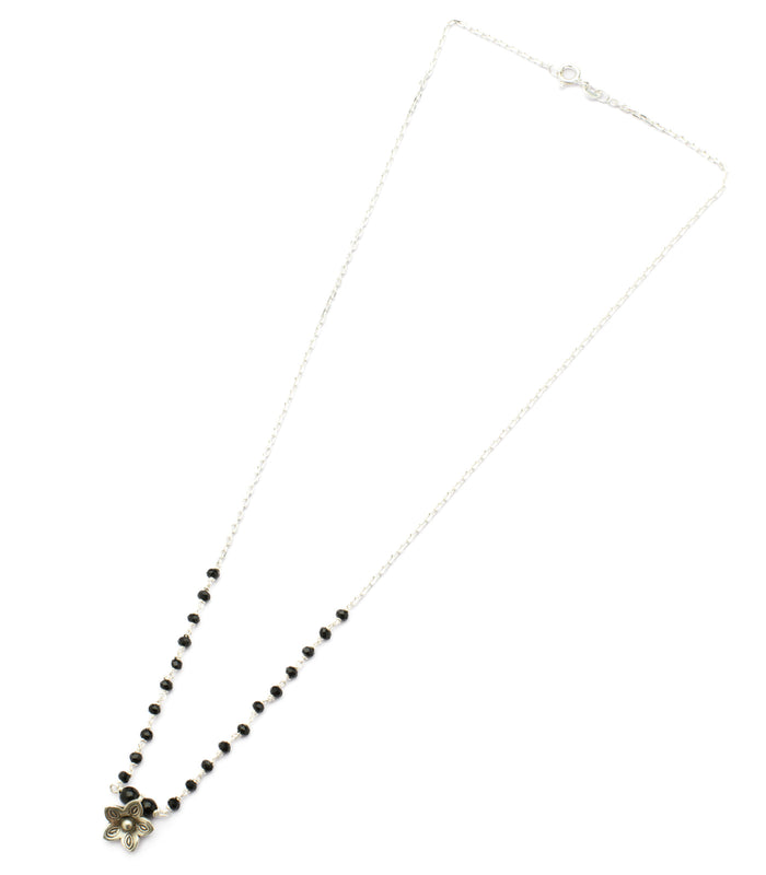 Silver Blooming Flower Mangalsutra