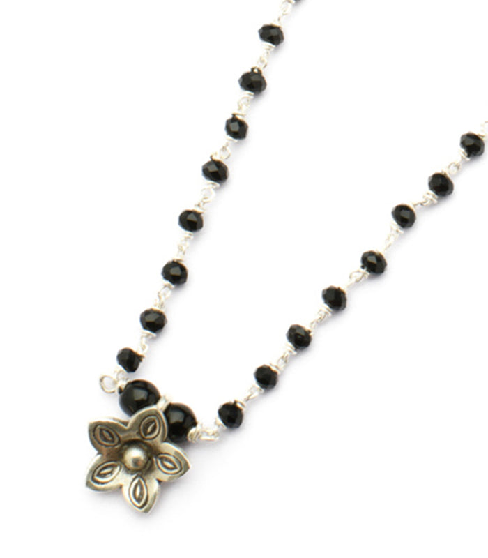 Silver Blooming Flower Mangalsutra