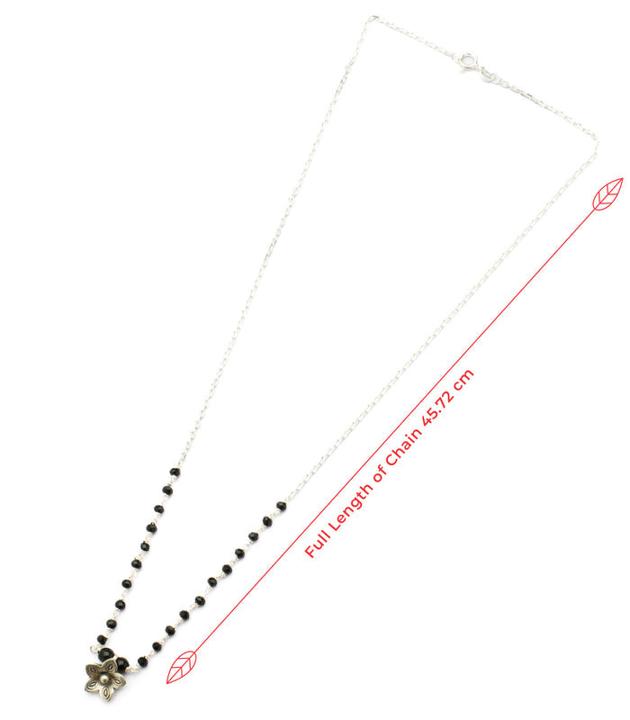 Silver Blooming Flower Mangalsutra