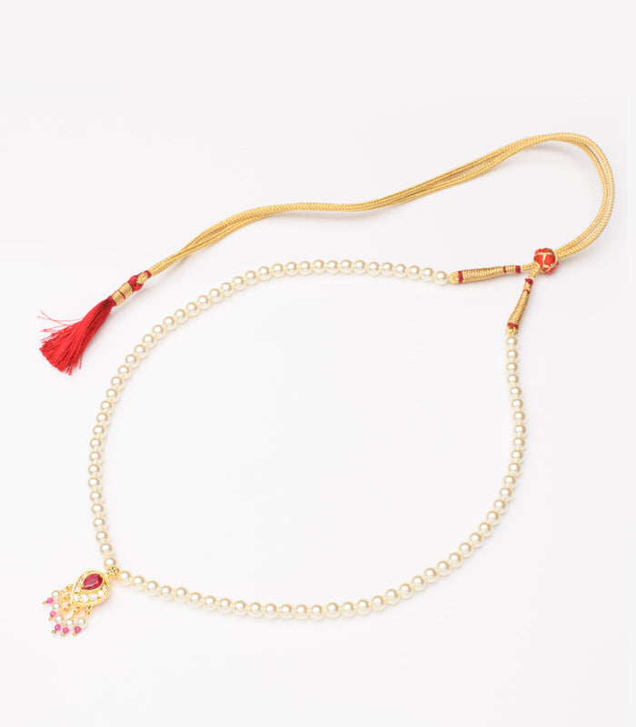 Silver Moti Necklace SET