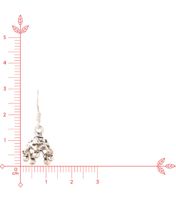 Silver Oxidized Jhumki