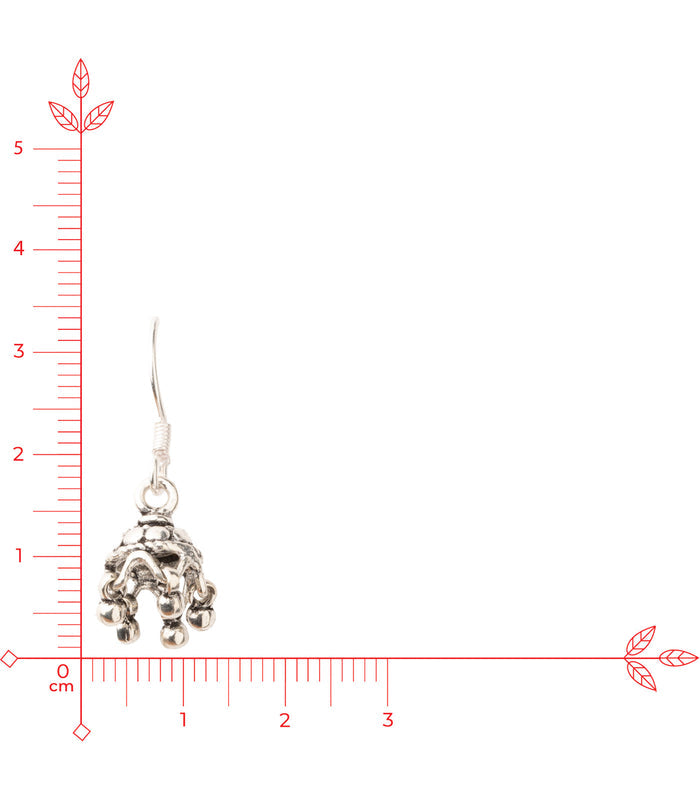Silver Oxidized Jhumki