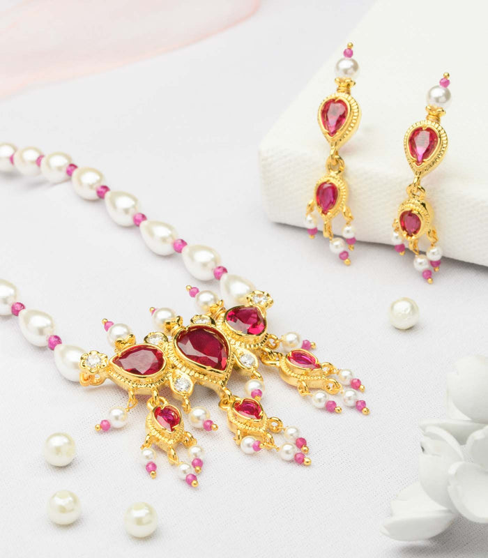 Silver Single Moti Mala Tanmani SET