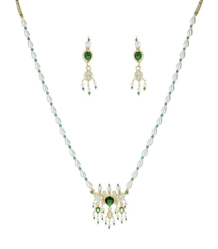 Silver Single Moti Mala Tanmani SET