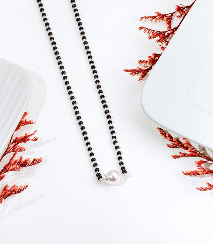 Single Pearl Mangalsutra (Silver)