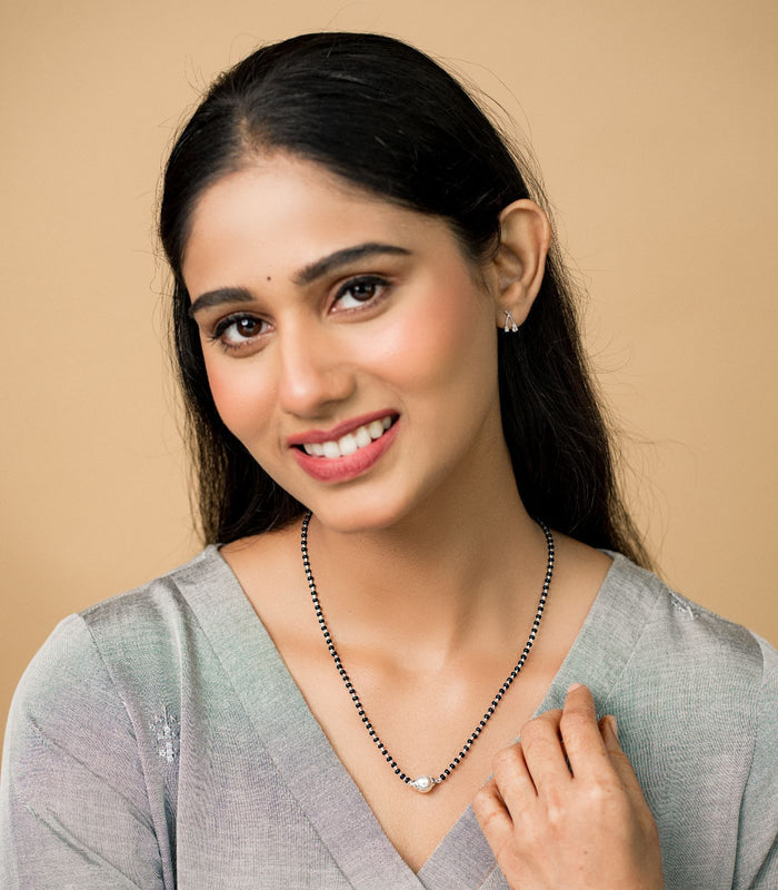 Single Pearl Mangalsutra (Silver)