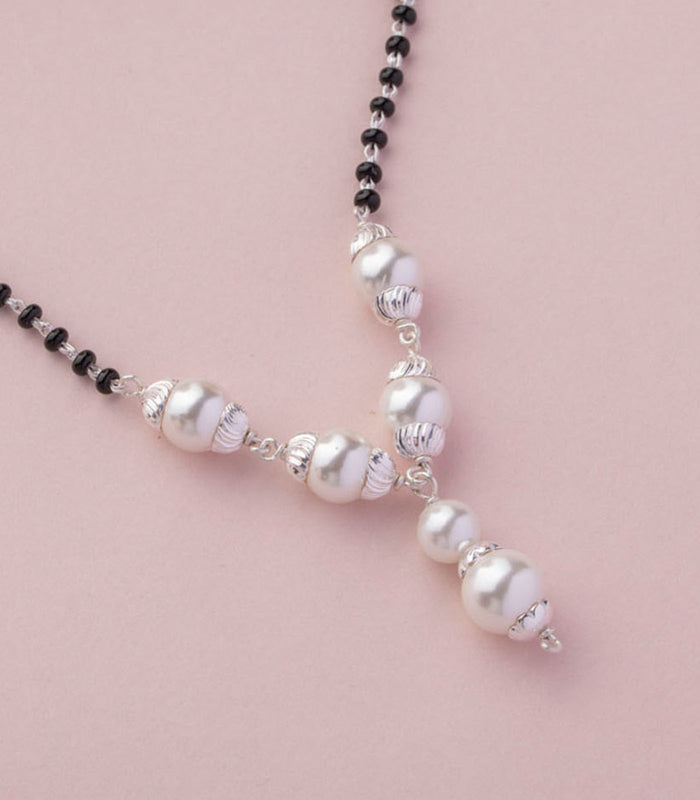 Six Pearl Mangalsutra (Silver)