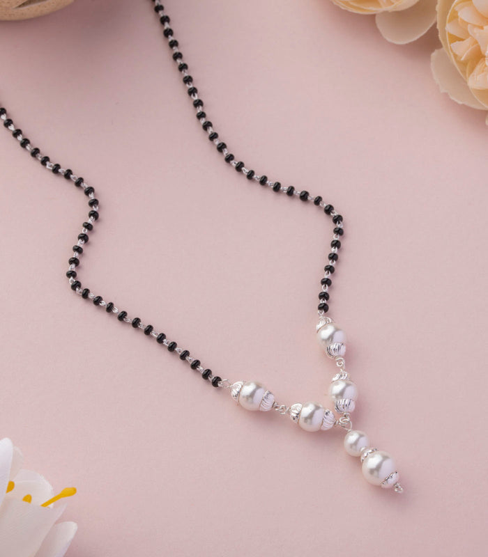 Silver Pearl Mangalsutra