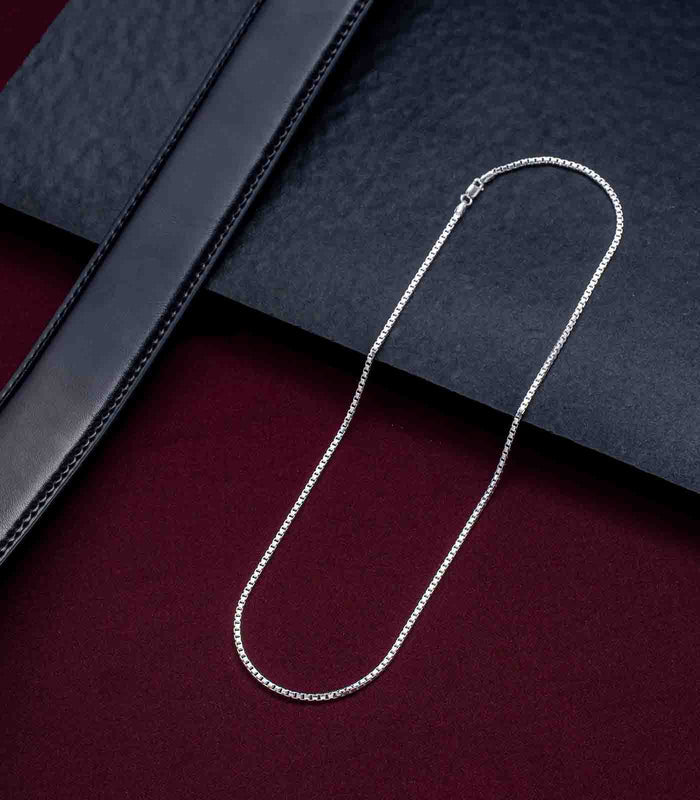 Sleek Mens Chain (45.7 cm) (Silver)