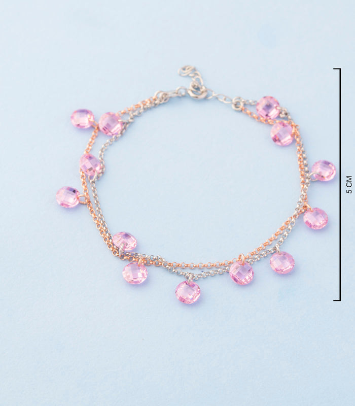 Soothing Feel Crystal Bracelet (Silver)