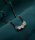Standard Three Stone Mangalsutra (Silver)