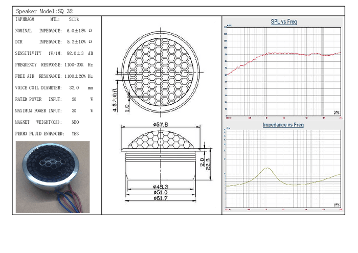 STEG SQ 32 coppia tweeter da 32mm alta efficienza Sound Quality - TechSoundSystem.com