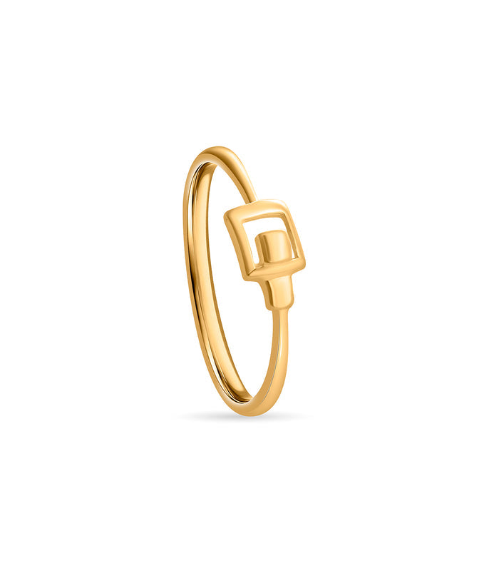 Stunning Square Gold Finger Ring