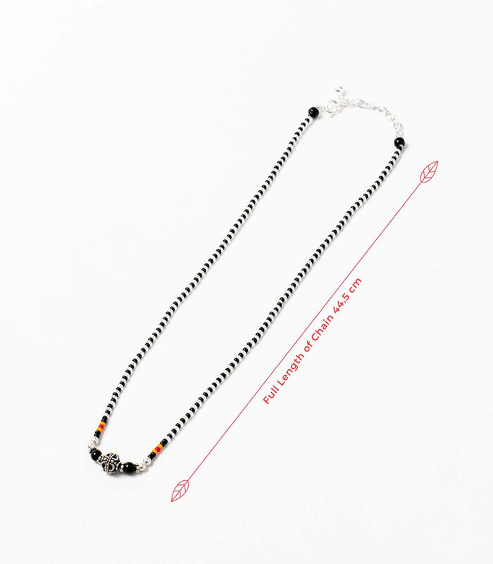 Swirl Orb Antique Mangalsutra (Silver)