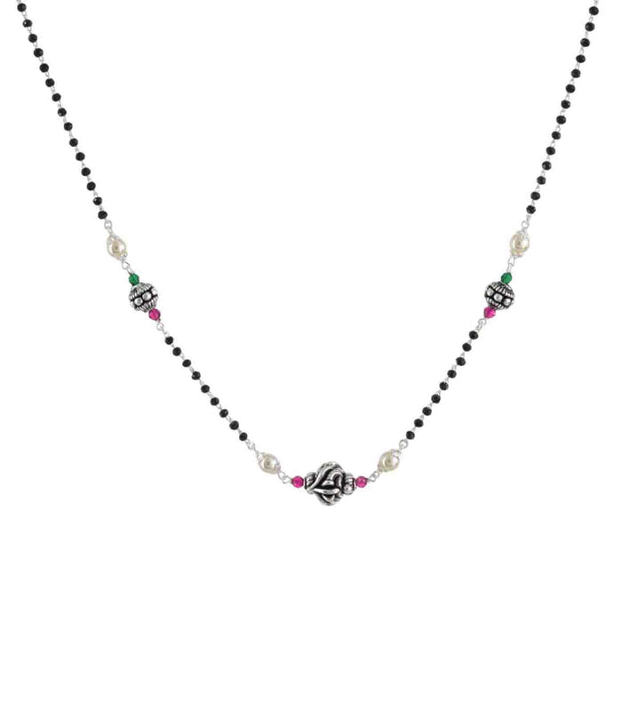 Swirling Orb Mangalsutra (Silver)