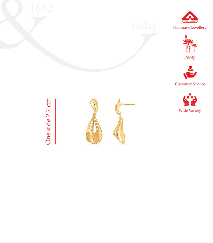Textured Teardrop Gold Tops