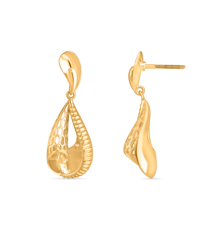 Textured Teardrop Gold Tops
