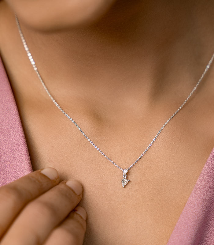 Tiny Heart Necklace (Silver)