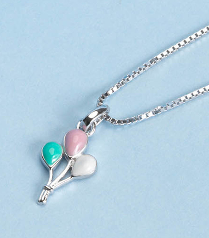 Tri Balloon Necklace (Silver)